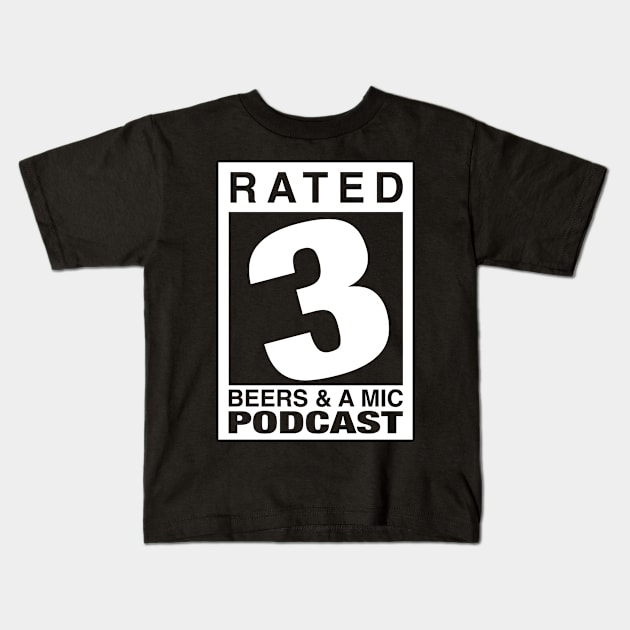 Rated 3 for Beers Sequel Kids T-Shirt by Awesome AG Designs
